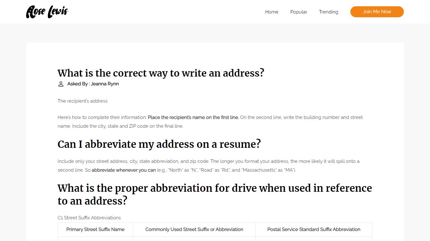 What is the correct way to write an address? - Daily Justnow